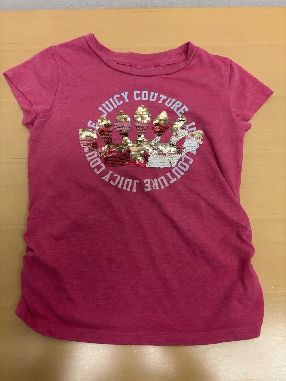 Juicy Couture Girls Pink T Shirt Size 6X Kids T Shirt Pre Owned Pre Loved Used